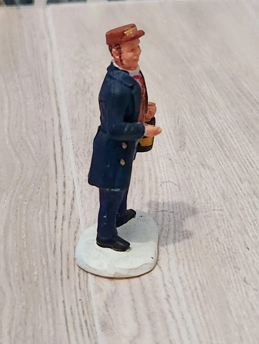 Lemax Christmas Village Train Conductor Figurine Pocket Watch Lantern